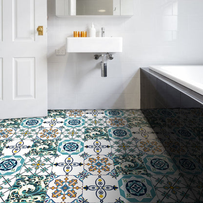 Stylish Multi-Colored Peel and Stick Vinyl Flooring