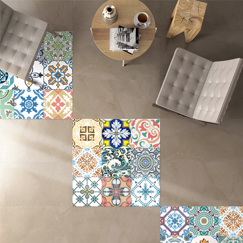 Stylish Multi-Colored Peel and Stick Vinyl Flooring