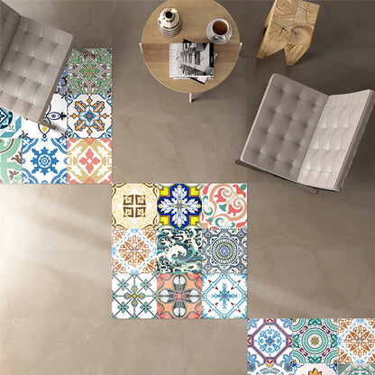 Stylish Multi-Colored Peel and Stick Vinyl Flooring