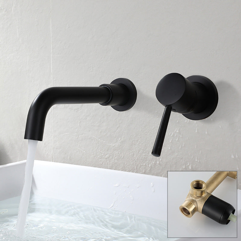 Modern 2-Hole Wall Mount Bathroom Sink Faucet