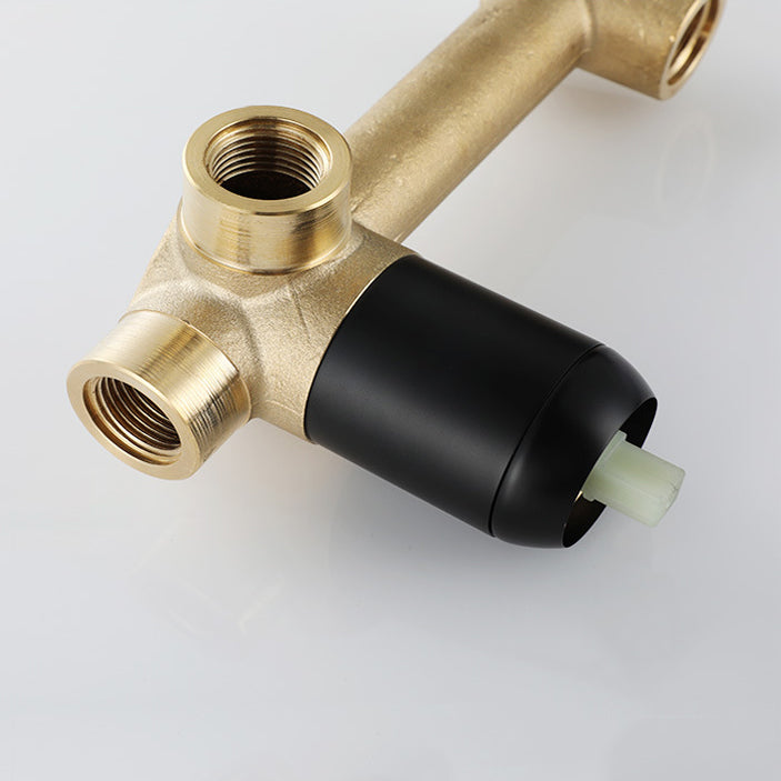 Modern 2-Hole Wall Mount Bathroom Sink Faucet