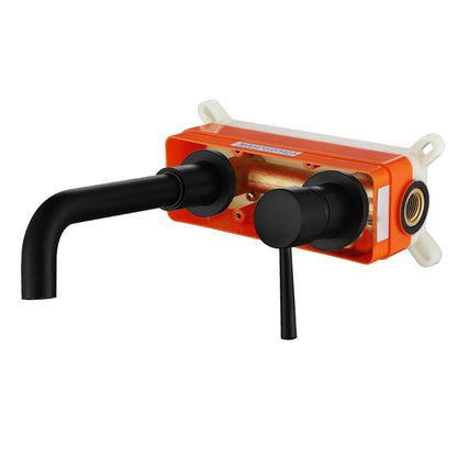 Modern 2-Hole Wall Mount Bathroom Sink Faucet