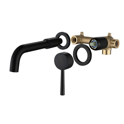 Modern 2-Hole Wall Mount Bathroom Sink Faucet