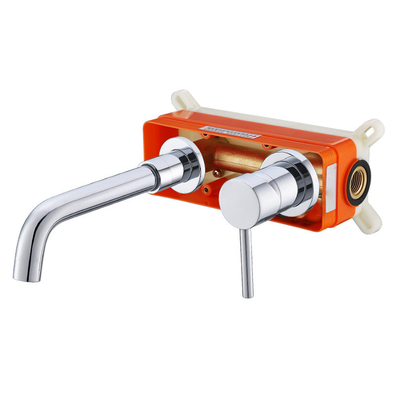 Modern 2-Hole Wall Mount Bathroom Sink Faucet