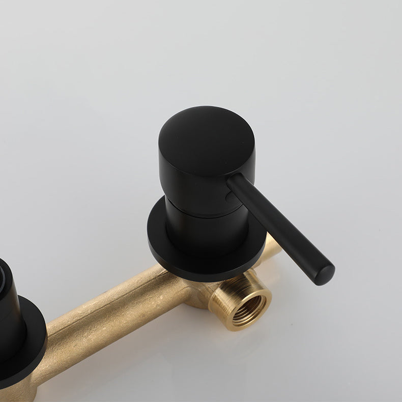 Modern 2-Hole Wall Mount Bathroom Sink Faucet