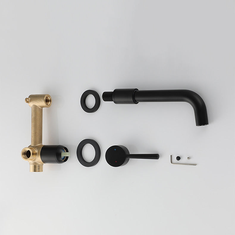 Modern 2-Hole Wall Mount Bathroom Sink Faucet