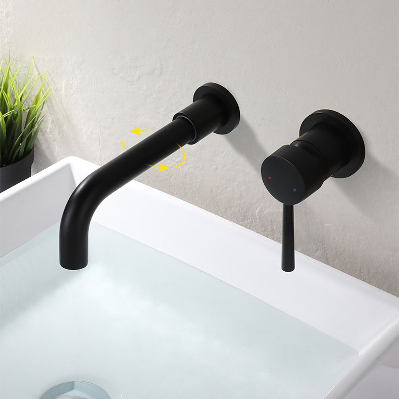 Modern 2-Hole Wall Mount Bathroom Sink Faucet