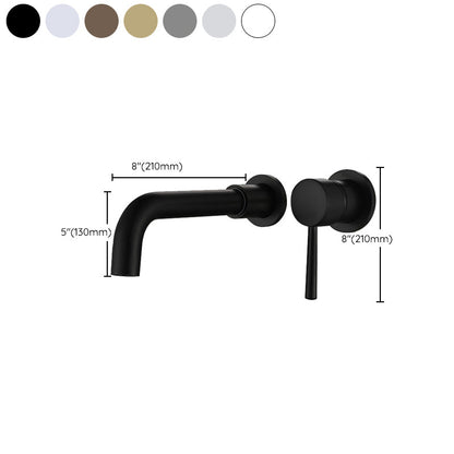 Modern 2-Hole Wall Mount Bathroom Sink Faucet