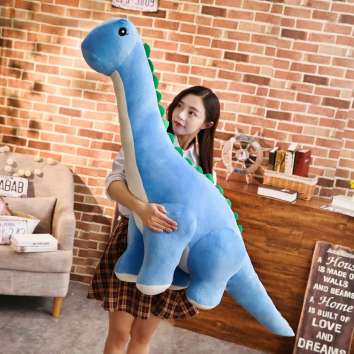 Big Soft Dinosaur Plush Toy Pillow - Yeezlab