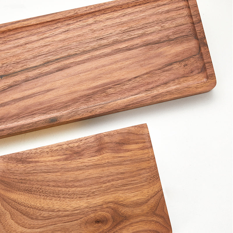 Modern Wood and Metal Bathroom Accessory Set