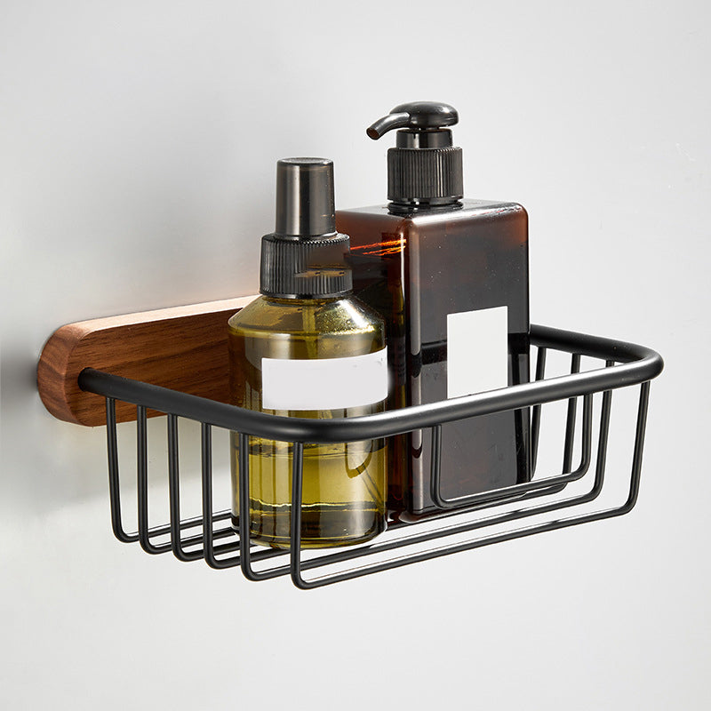 Modern Wood and Metal Bathroom Accessory Set - Yeezlab