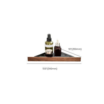 Modern Wood and Metal Bathroom Accessory Set