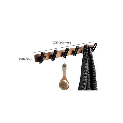 Modern Wood and Metal Bathroom Accessory Set