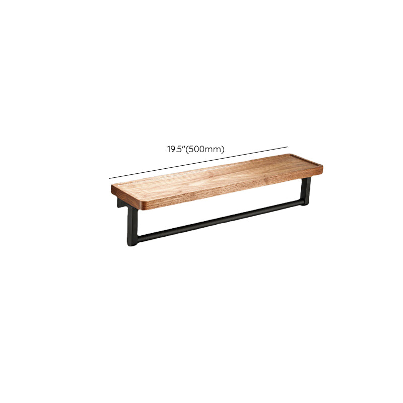 Modern Wood and Metal Bathroom Accessory Set