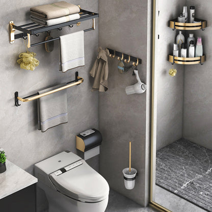 Luxury Black Brass Bathroom Accessories Set