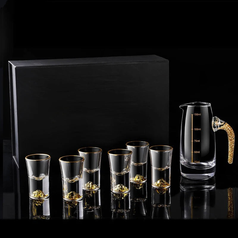 Luxury Gold Crystal Wine Glass Set