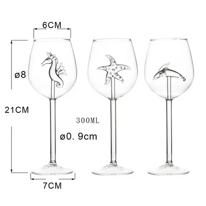Ocean Life Dolphin Seahorse Glasses