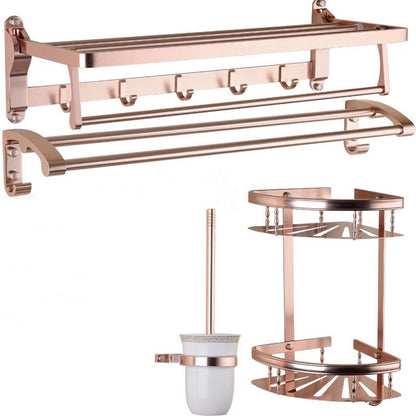 Stylish 5-Piece Bathroom Set with Shelf and Towel Bar