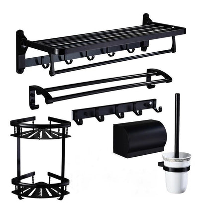 Stylish 5-Piece Bathroom Set with Shelf and Towel Bar
