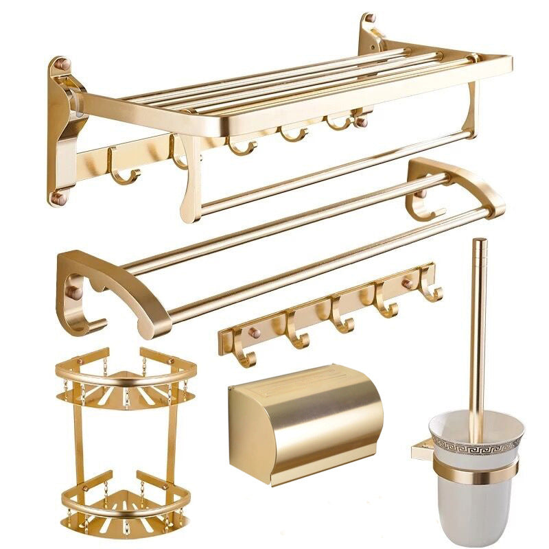 Stylish 5-Piece Bathroom Set with Shelf and Towel Bar