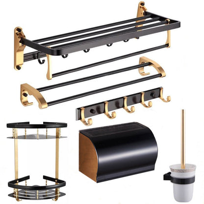 Stylish 5-Piece Bathroom Set with Shelf and Towel Bar