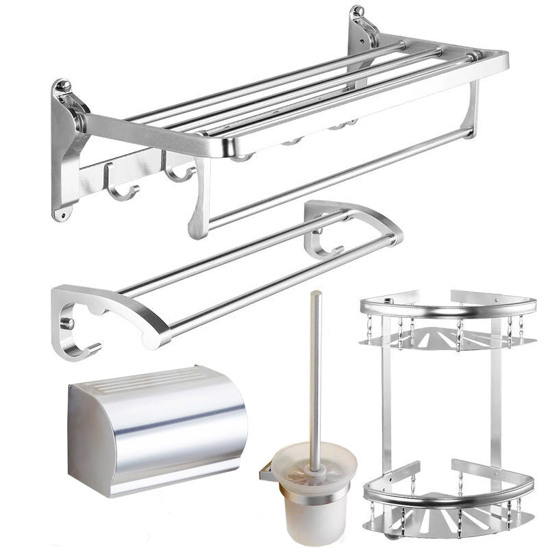 Stylish 5-Piece Bathroom Set with Shelf and Towel Bar