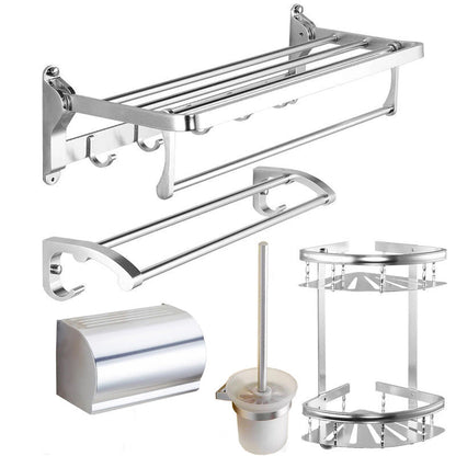 Stylish 5-Piece Bathroom Set with Shelf and Towel Bar