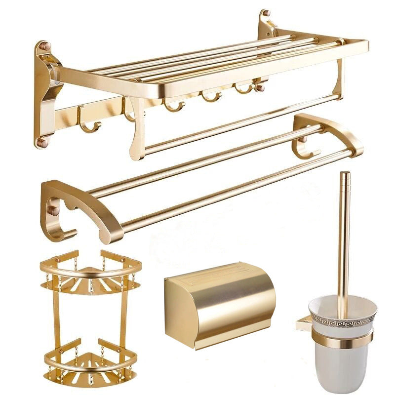 Stylish 5-Piece Bathroom Set with Shelf and Towel Bar