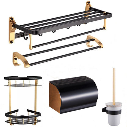 Stylish 5-Piece Bathroom Set with Shelf and Towel Bar