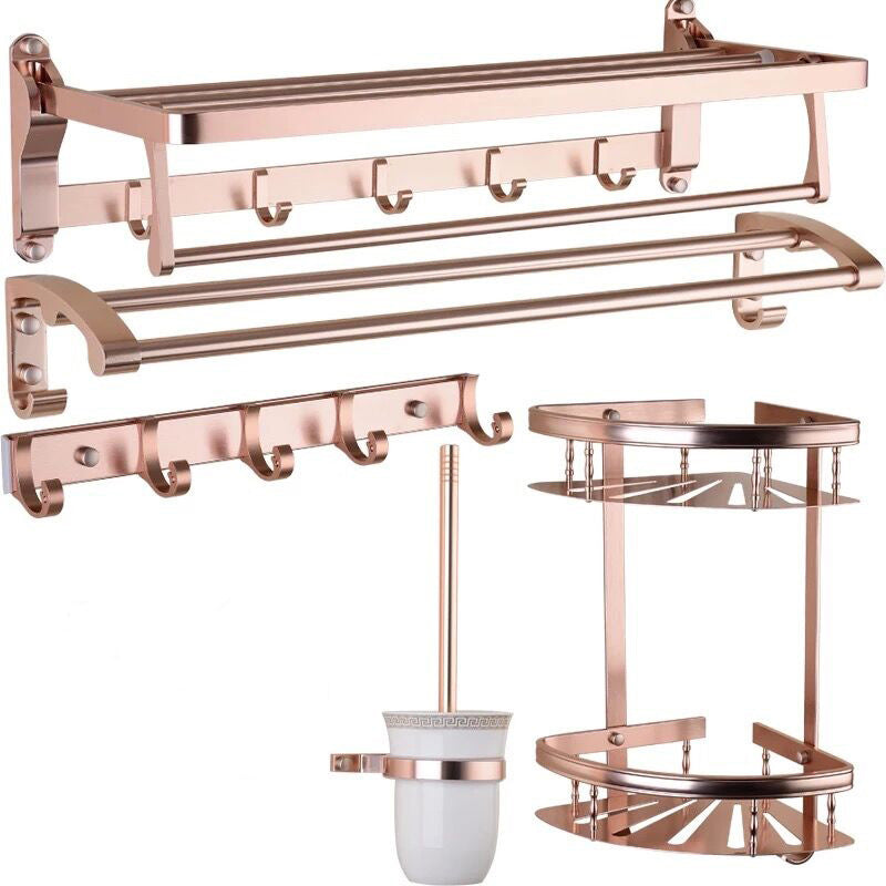 Stylish 5-Piece Bathroom Set with Shelf and Towel Bar