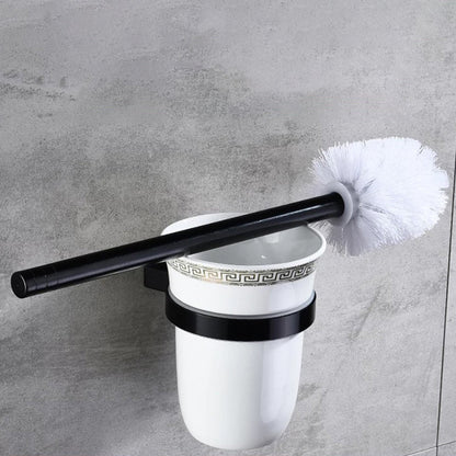 Stylish 5-Piece Bathroom Set with Shelf and Towel Bar