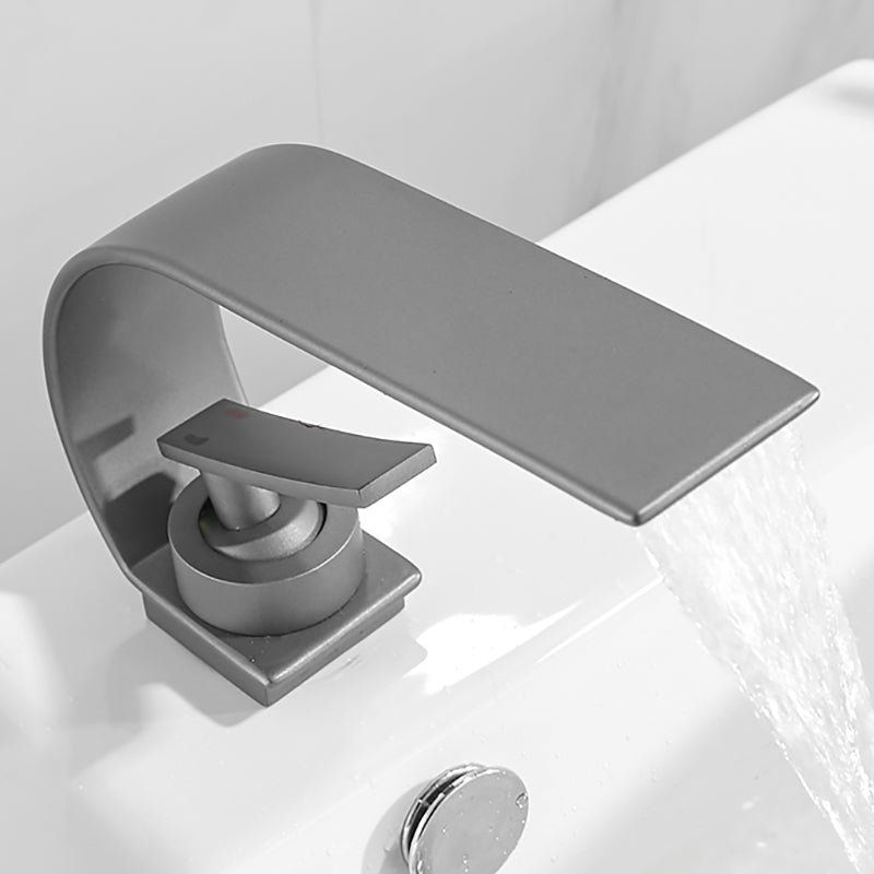Luxury Widespread Bathroom Sink Faucet with Waterfall Spout