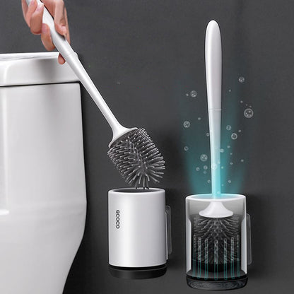 Easy Clean Toilet Brush with Holder