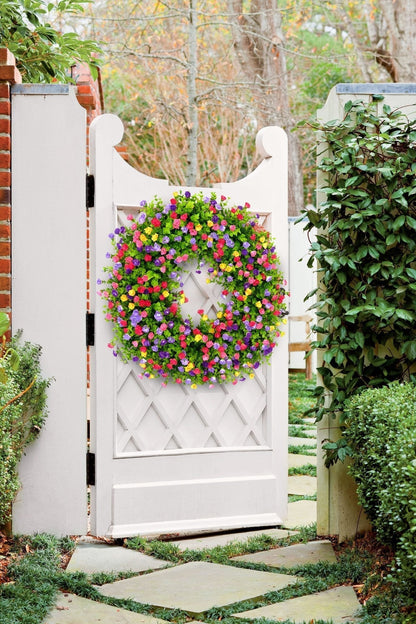 Fresh Floral Spring Wreath for Front Door