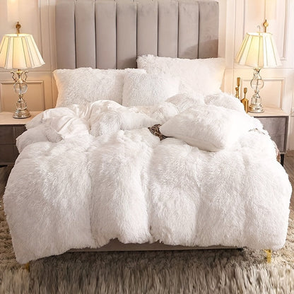Cozy Fleece Duvet Cover Set with Zipper