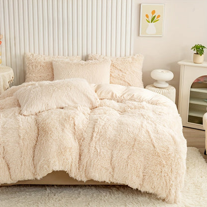 Cozy Fleece Duvet Cover Set with Zipper