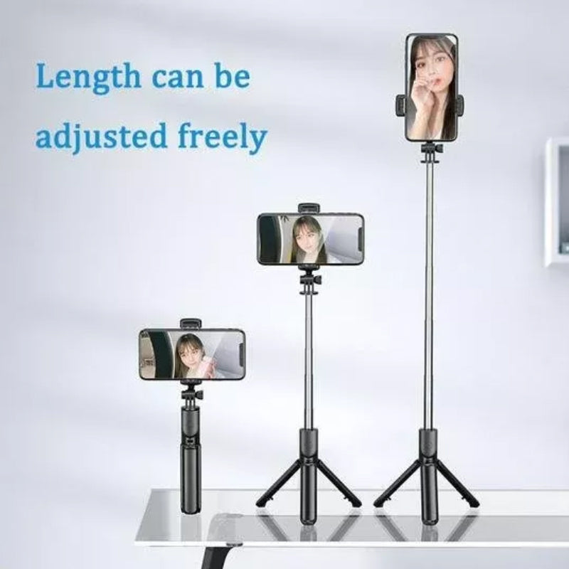 Compact 6-in-1 Wireless Bluetooth Selfie Rod