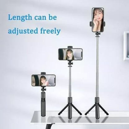 Compact 6-in-1 Wireless Bluetooth Selfie Rod