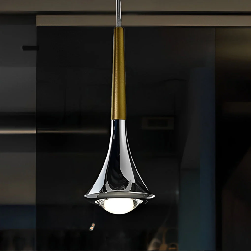 Sleek Metal Drop Pendant Light