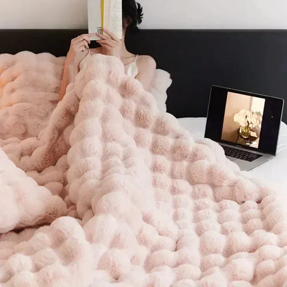 Soft Plush Faux Fur Wearable Blanket