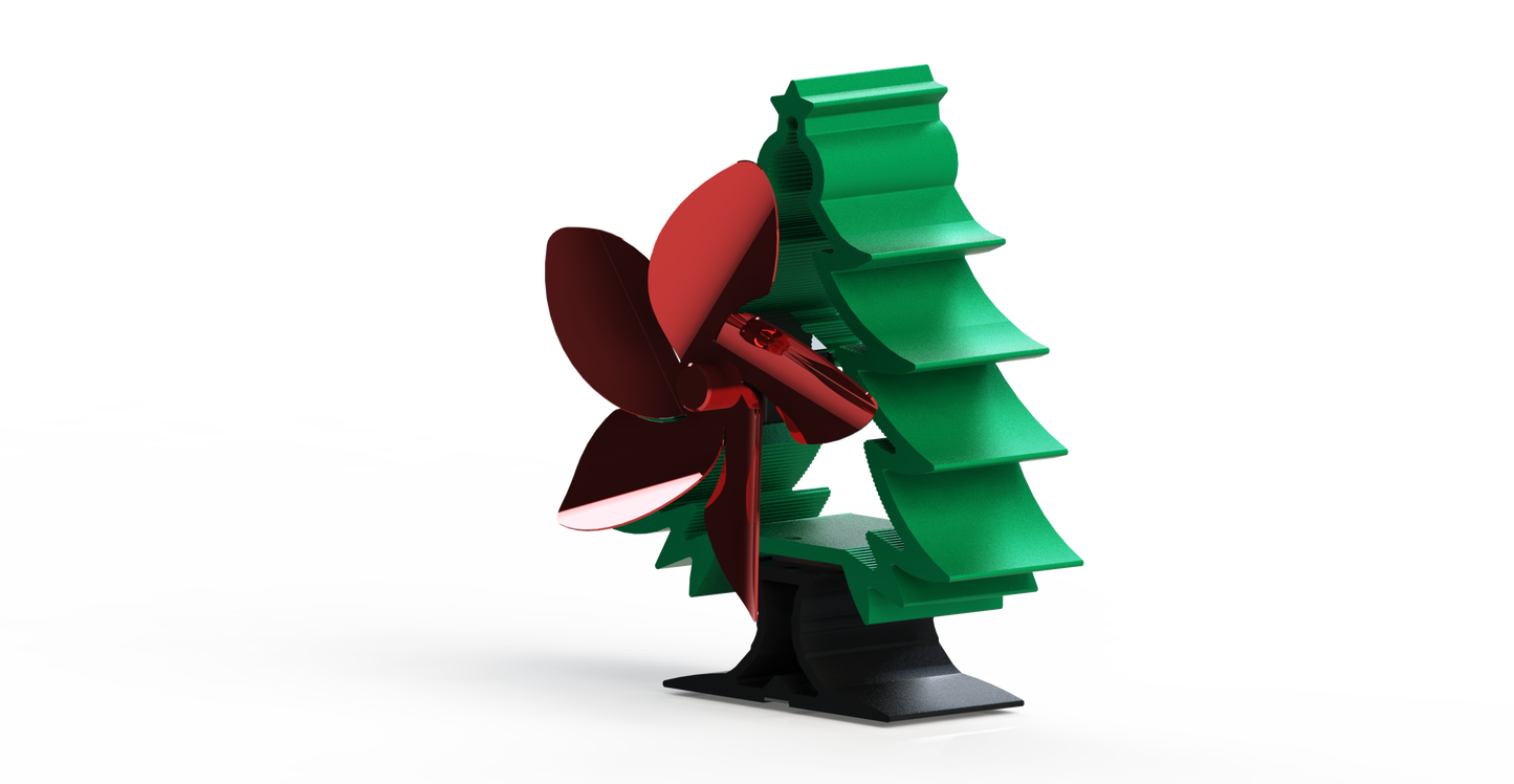 Efficient 5 Blade Heat Powered Stove Fan