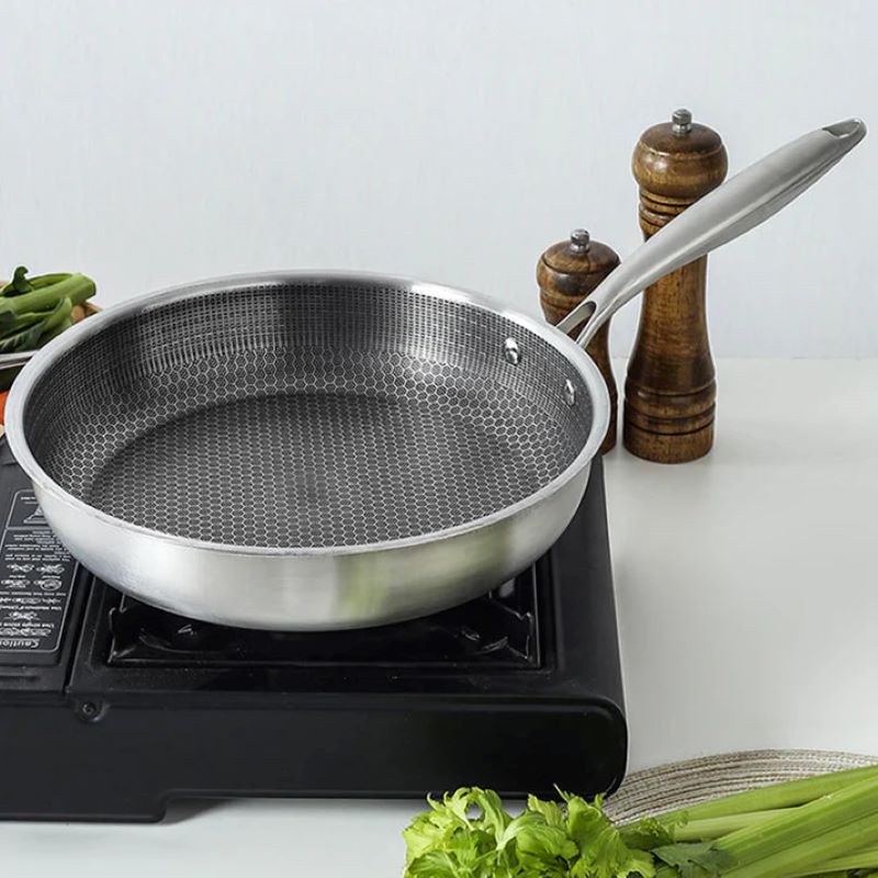 Premium Stainless Steel Hexagon Fry Pan
