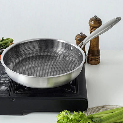 Premium Stainless Steel Hexagon Fry Pan