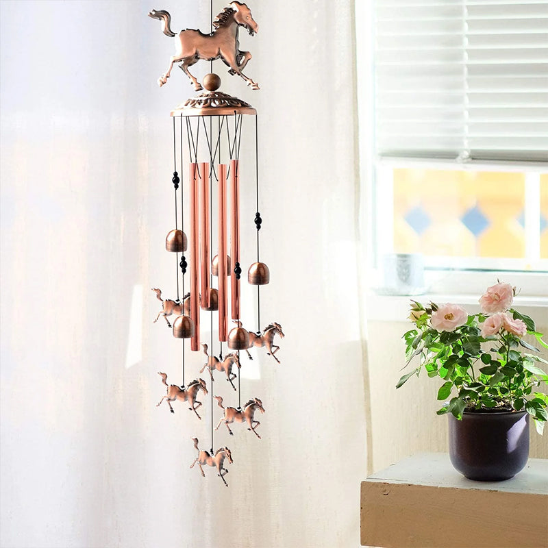 Vintage Copper Horse Wind Chime