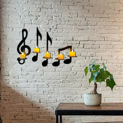 Musical Note Metal Candle Holder