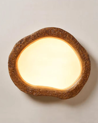 Rustic Wooden Round Ceiling Light