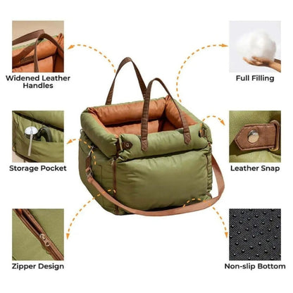 Premium Pet Car Bed & Back Seat Cover