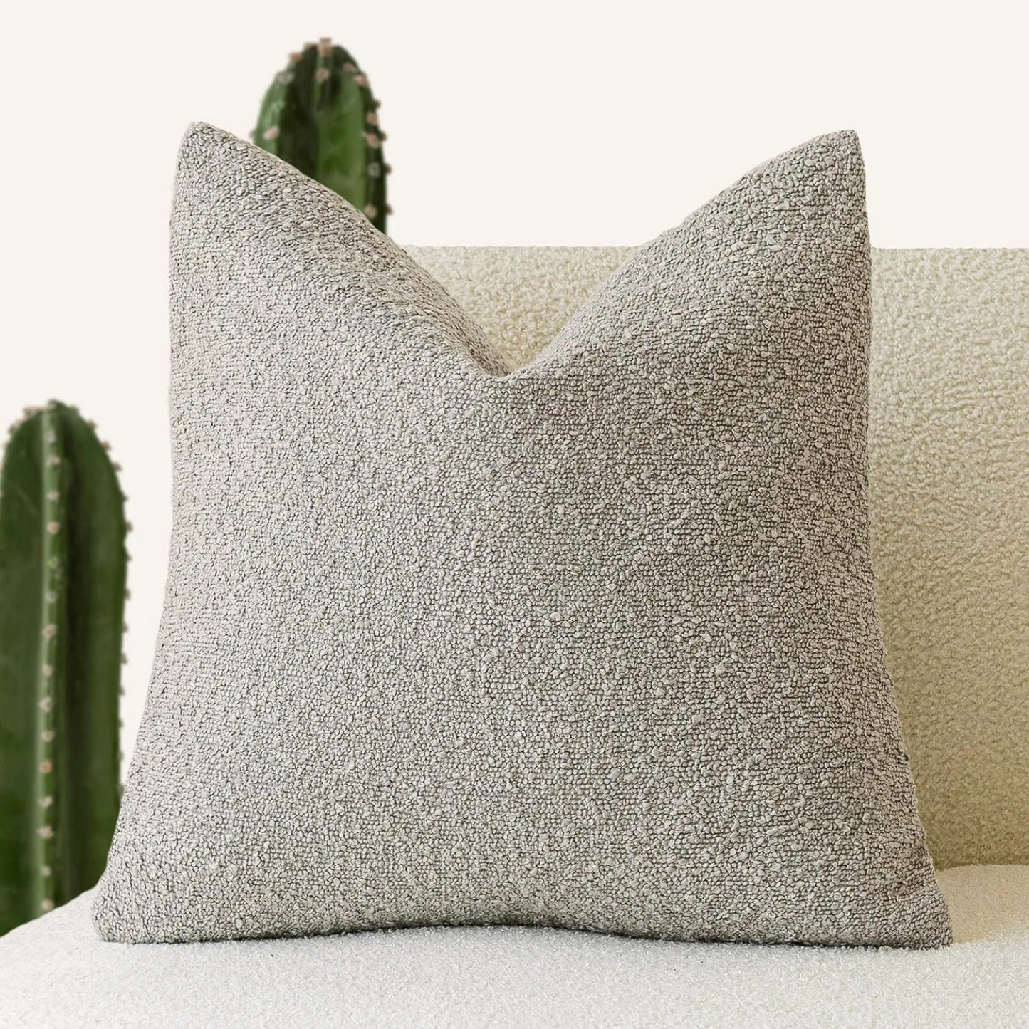 Soft Boucle Throw Pillow Cover 45x45cm Home Decor