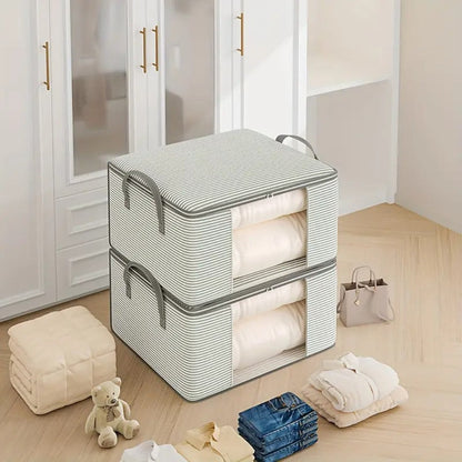 Collapsible Stripe Storage Tote Bag
