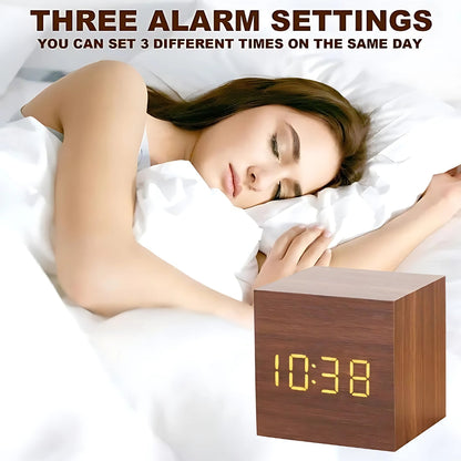 Sleek Digital Cube Alarm Clock